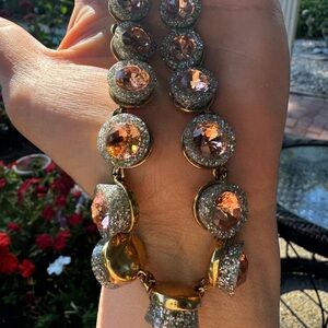 J.crew Glitter and Crystal Brulee Necklace